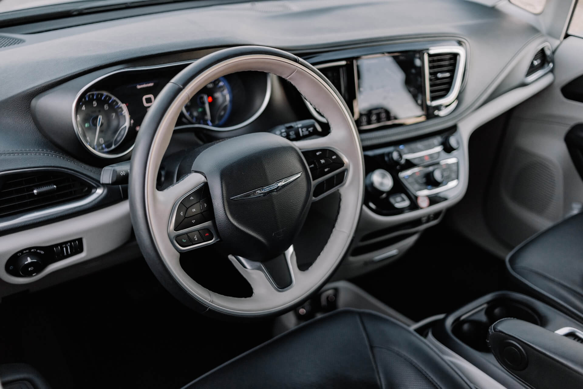 Black car interior