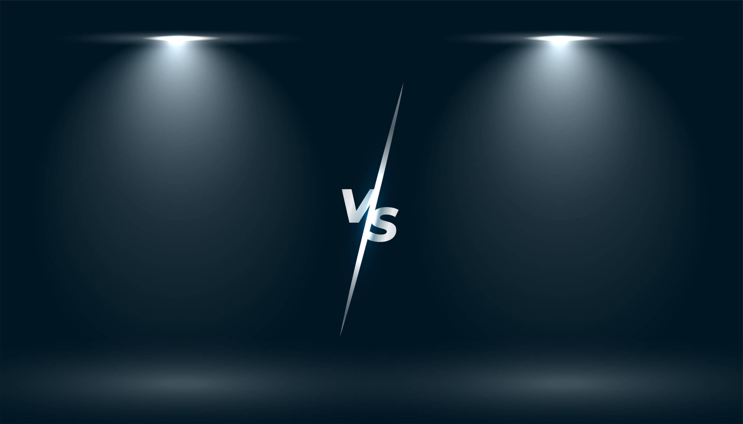 Versus concept on a black screen