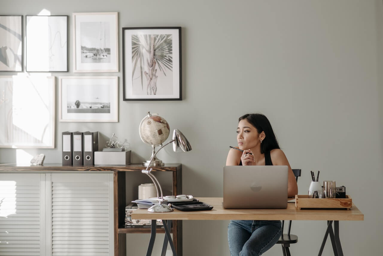 Young professional in her office