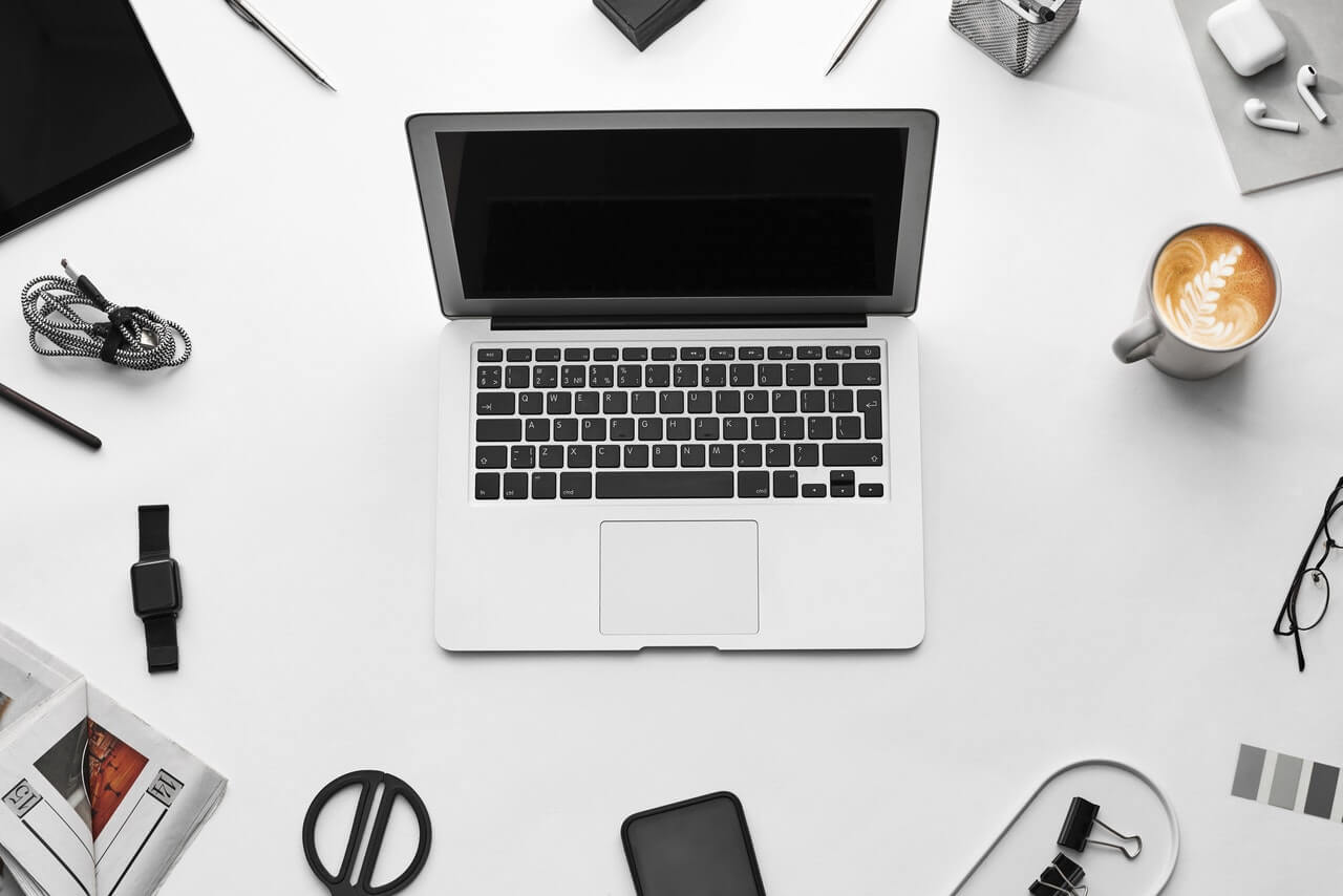 Different tech gadgets on a desk