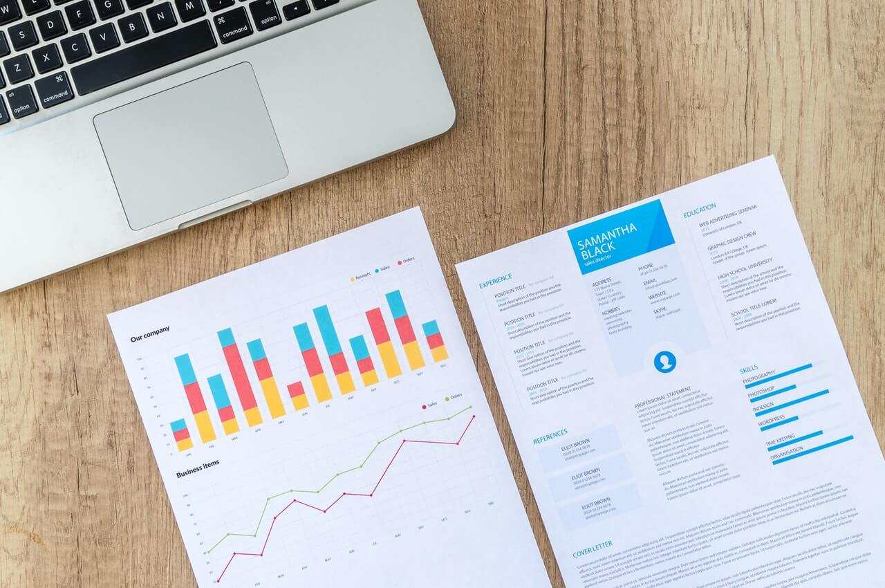 A-resume-with-a-chart-on-a-paper