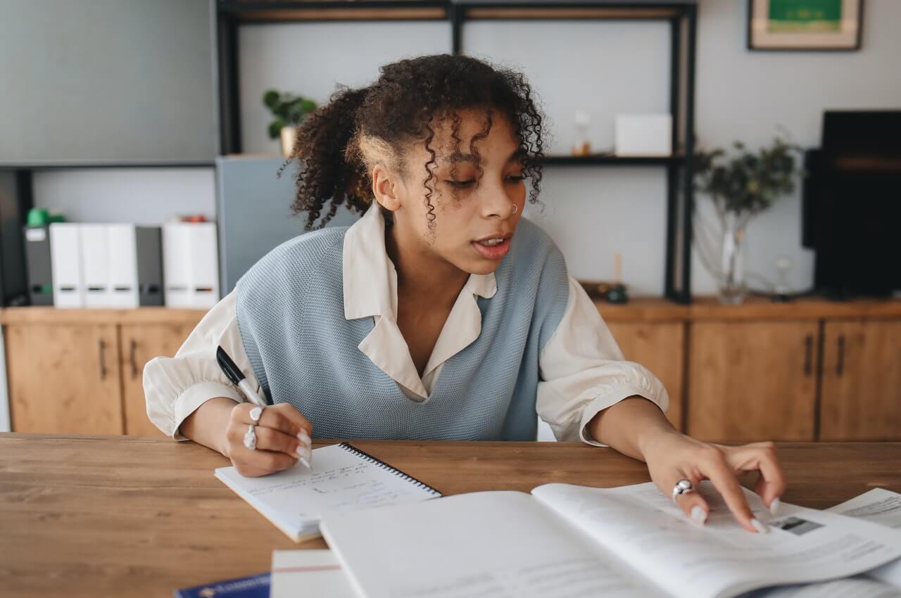 A-student-studying-in-a-classroom