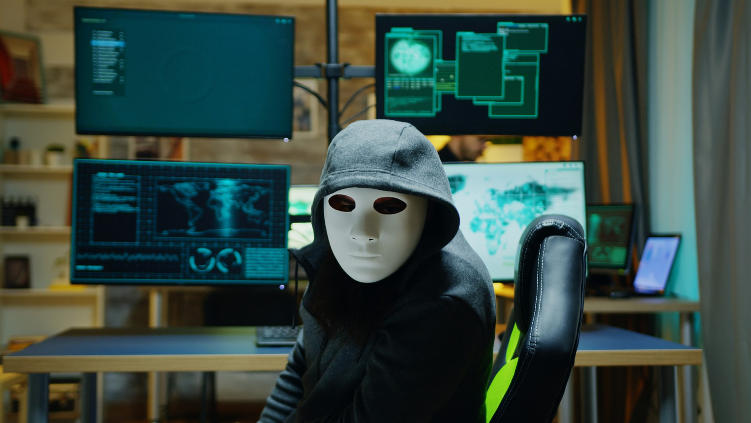 Masked-hacker-wearing-hoodie-hide-his-identity