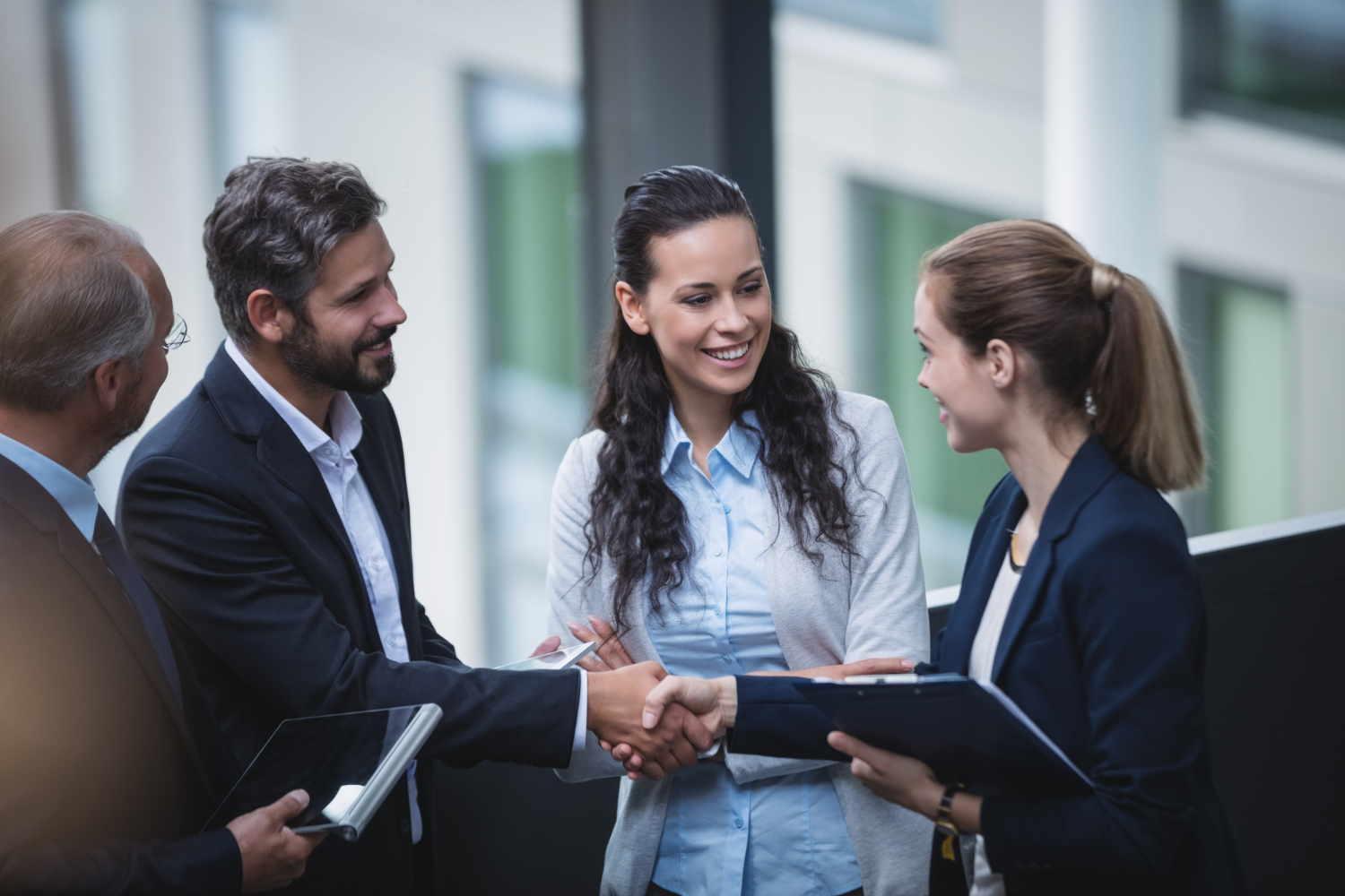 business people in an interactive meeting