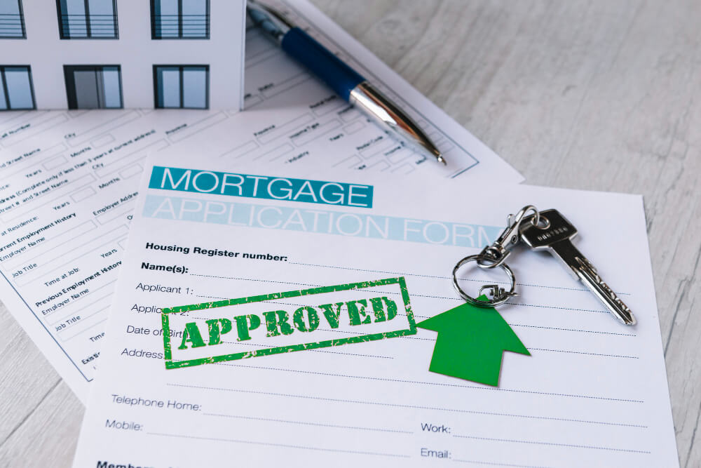 Best mortgage lenders' approved application form on a desk