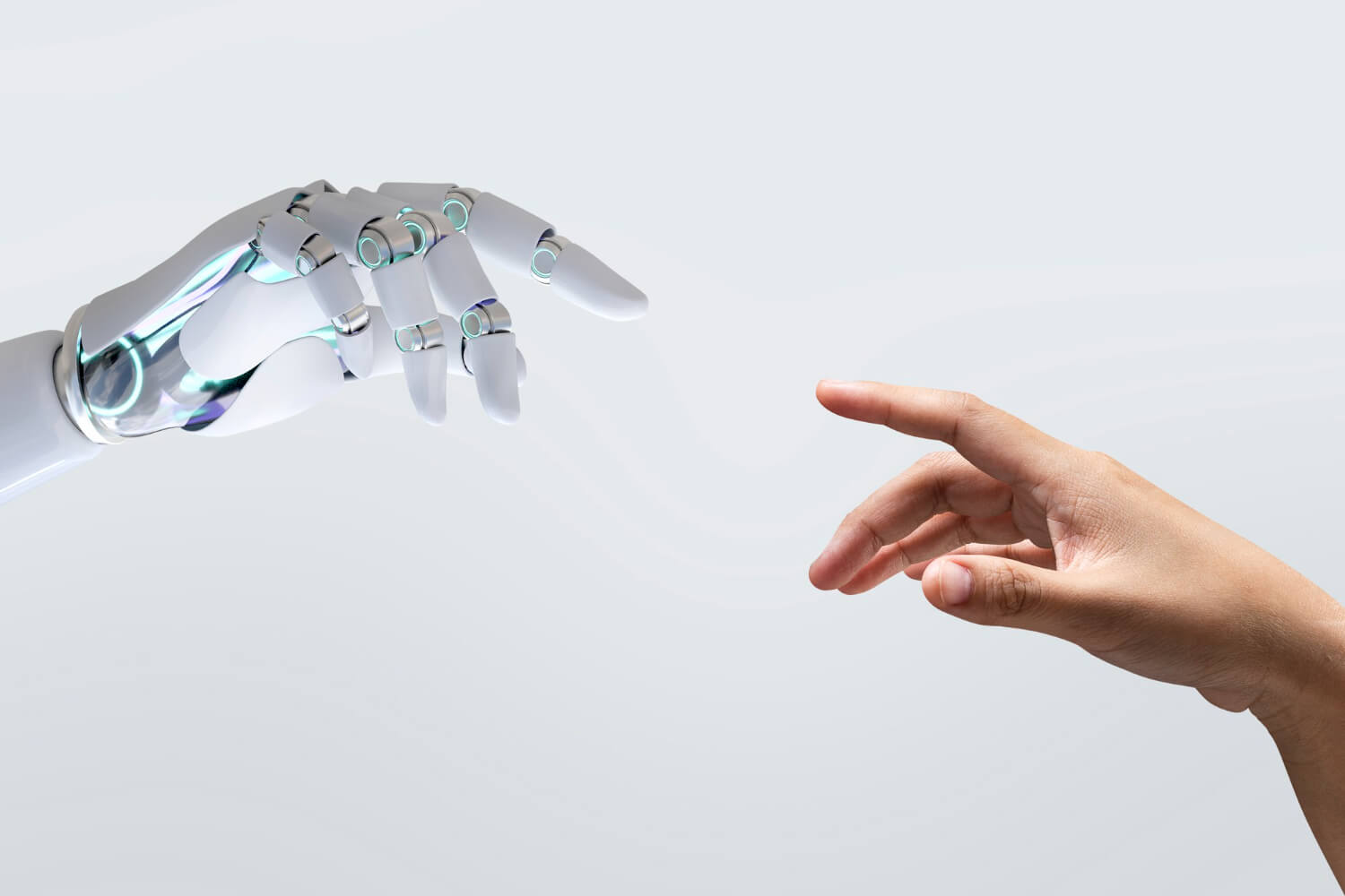 A-human-hand-and-a-robot-hand-touch-wallpaper