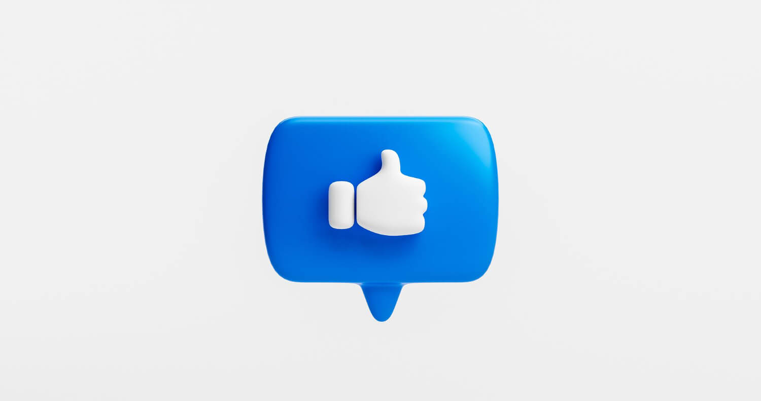 Blue bubble like button icon