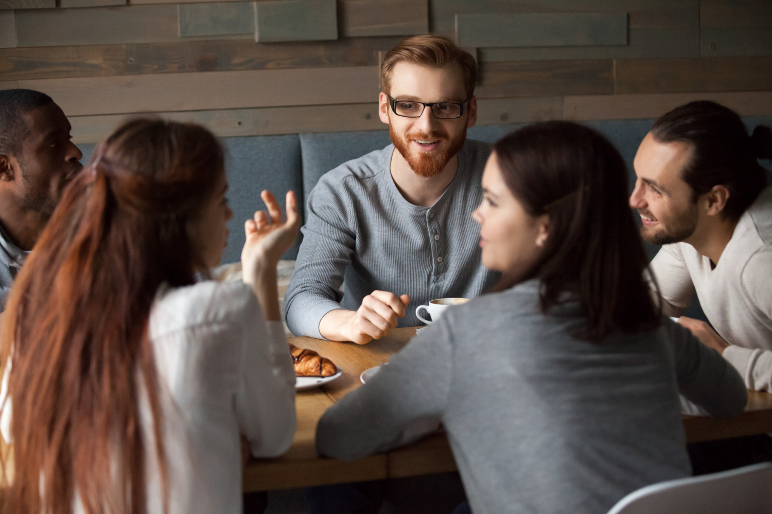 Young people having a discussion