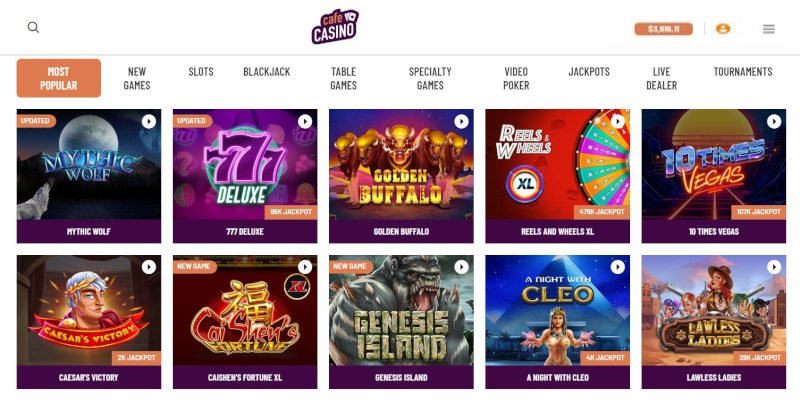 Cafe Casino - Best Live Dealer Gambling Site