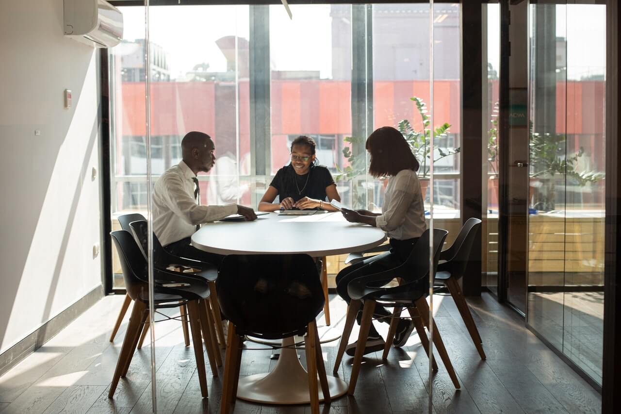 Employee having a meeting with the boss