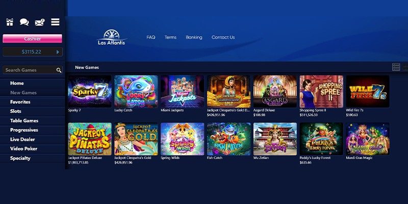 Las Atlantis - Best Design of Any Online Gambling Site