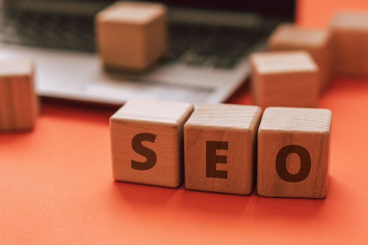 SEO on a wooden blocks