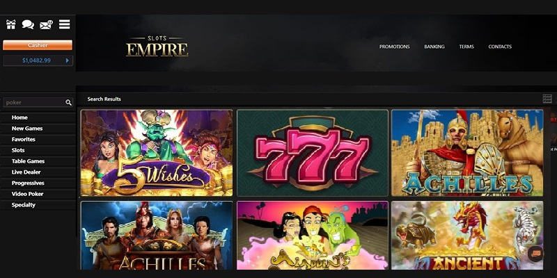 Slots Empire - Most Generous Bonuses of All Online Gambling Sites