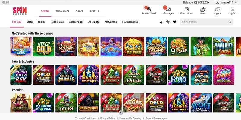 Spin Casino - Best Canadian Online Casino Reputation