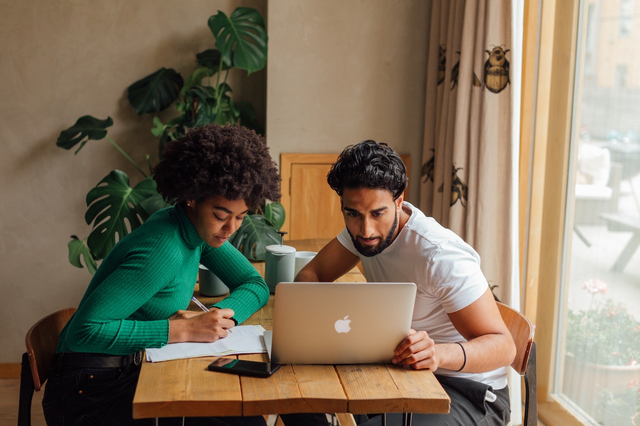 Business partners planning in an office