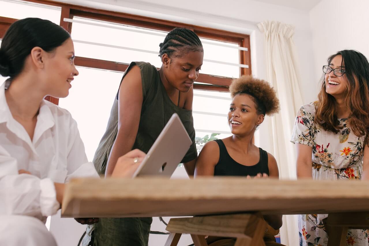 Group of people at a support group