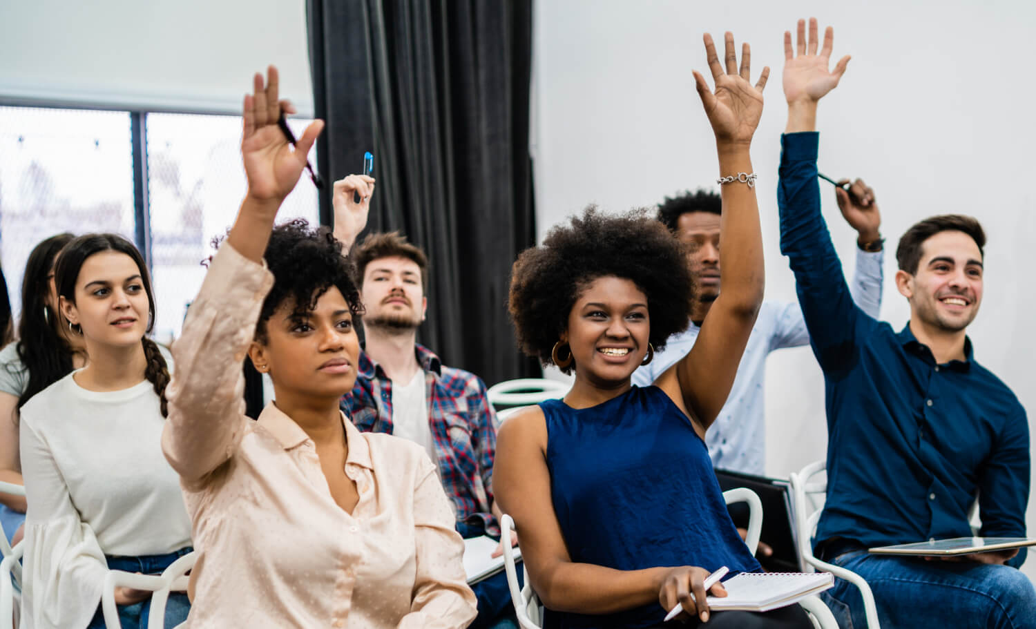 Group of people in a training conference