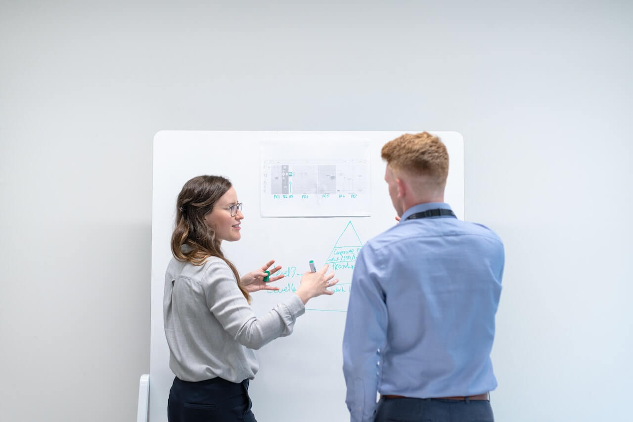 Female professional doing a presentation