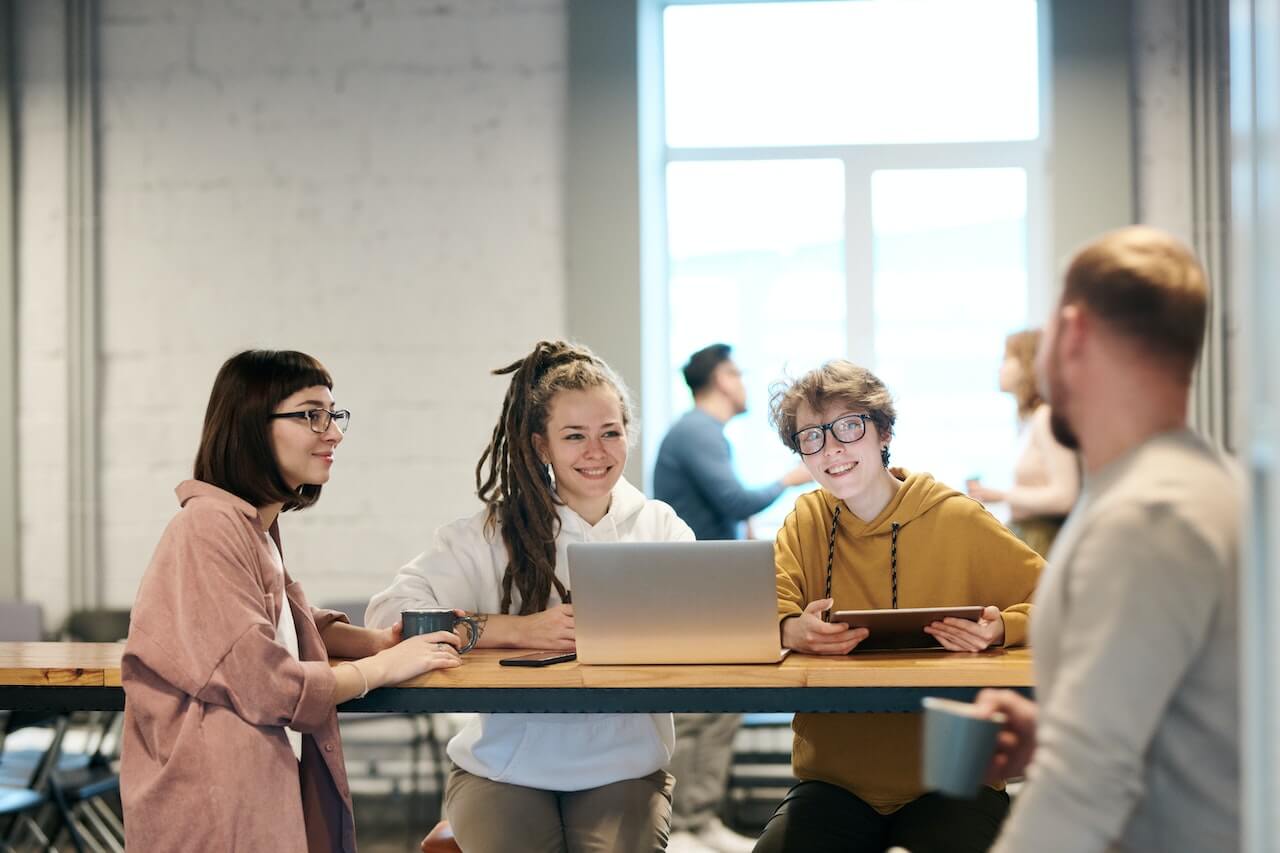 People Sitting Near Table