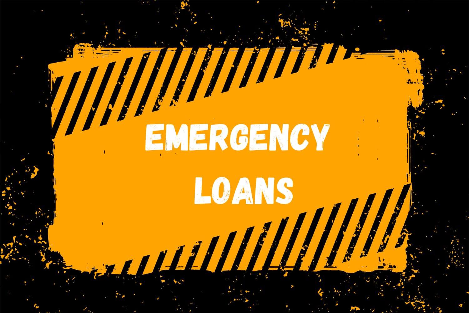 Emergency loan yellow and black poster