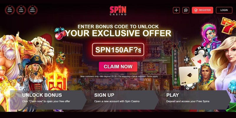 spin casino bonus code