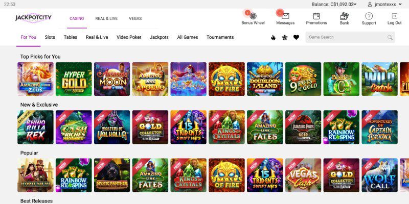 jackpot city free spins