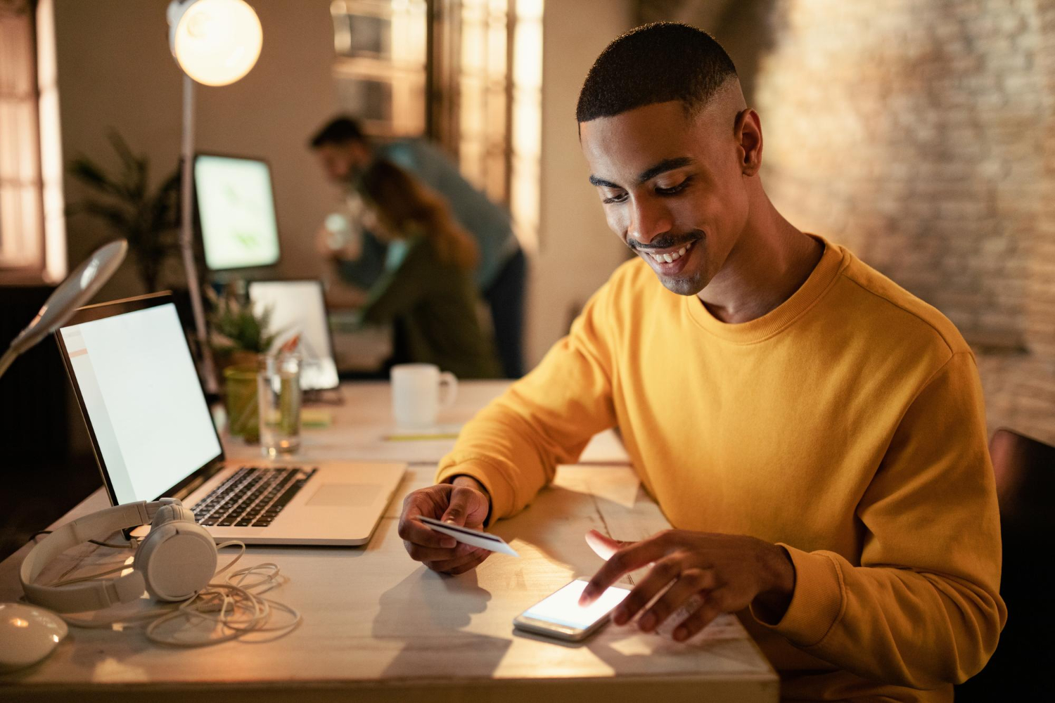 Young entrepreneur working